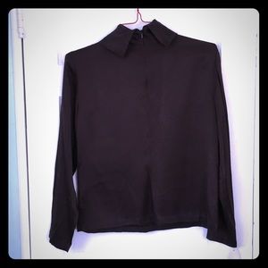 Linda Allard Ellen Tracy black silk turtleneck